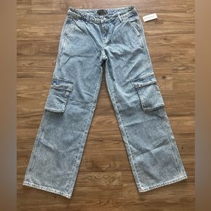 Pacsun Kendall & Kylie light blue low rise baggy jeans